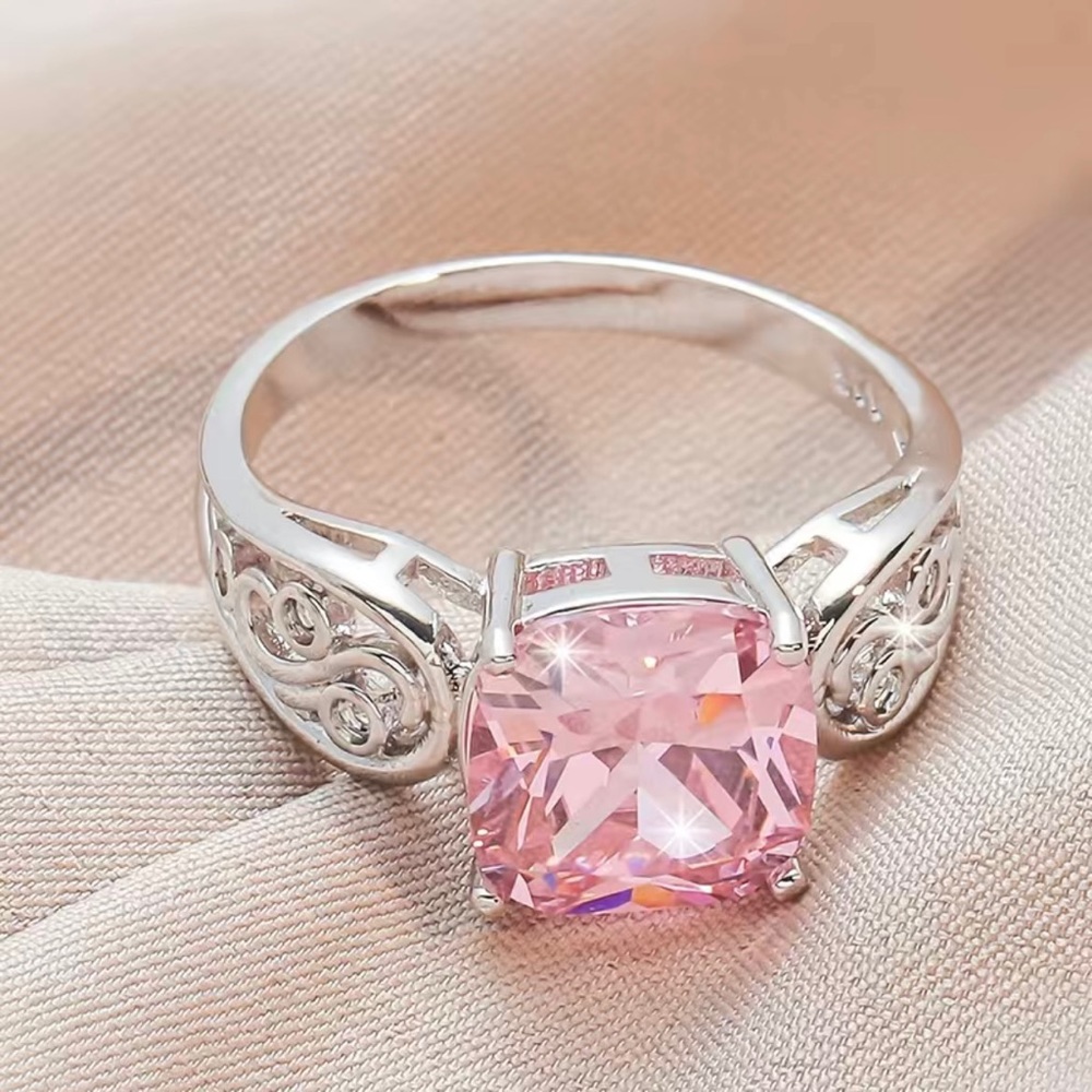 Pink Zircon Filigree Ring - Picture 6 of 6